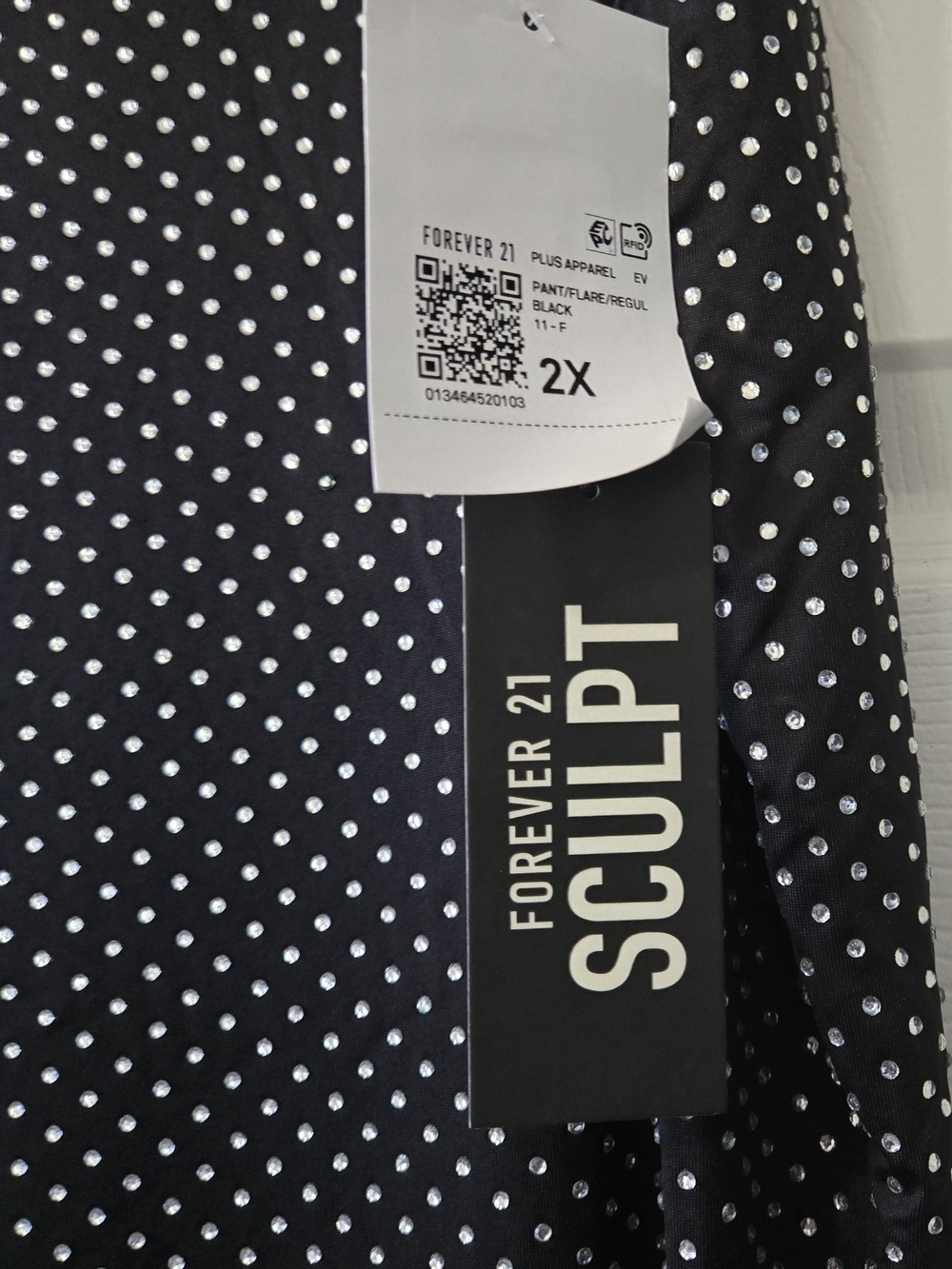NWT - Tall Friendly - Forever 21 Sculpt Black Polka Dot Pants